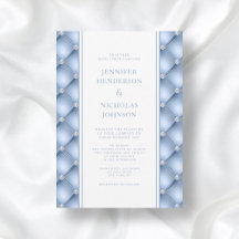 Elegantes Pulver Blue Diamond Tufted Wedding