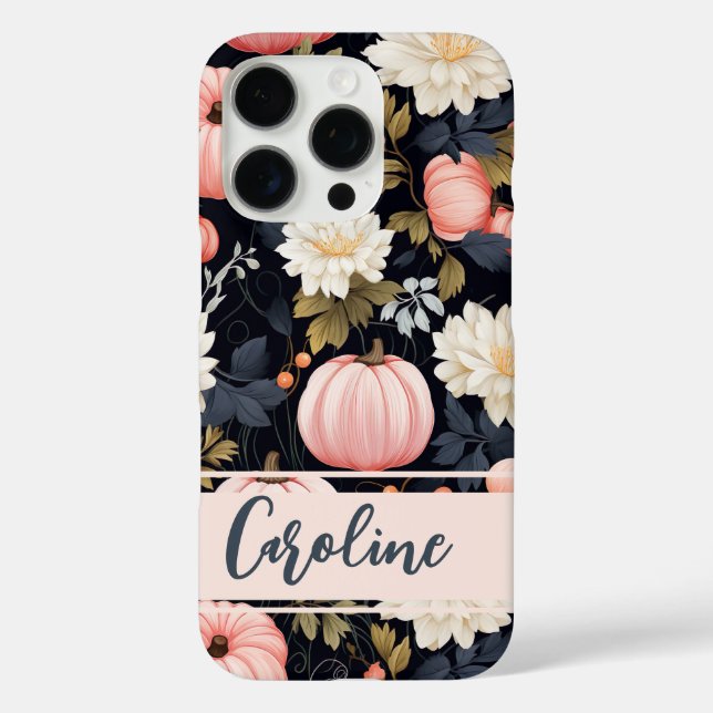 Elegantes Pumpkin Fallmuster Case-Mate iPhone Hülle (Rückseite)