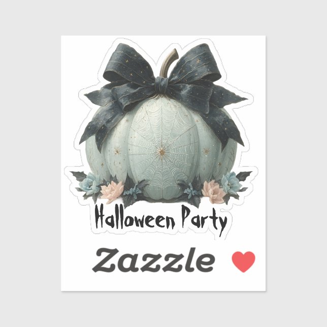 Elegantes Pumpkin Halloween-Party Design Aufkleber (Blatt)