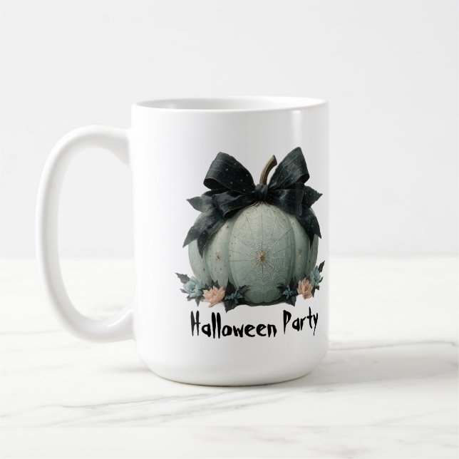 Elegantes Pumpkin Halloween-Party Design Kaffeetasse (Links)