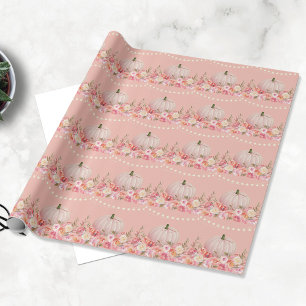 Elegantes Pumpkin-Muster   Rosa Geschenkpapier