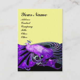 ELEGANTES PURPURPFau-MODELSCHMUCK ,Gelb Schwarz Visitenkarte