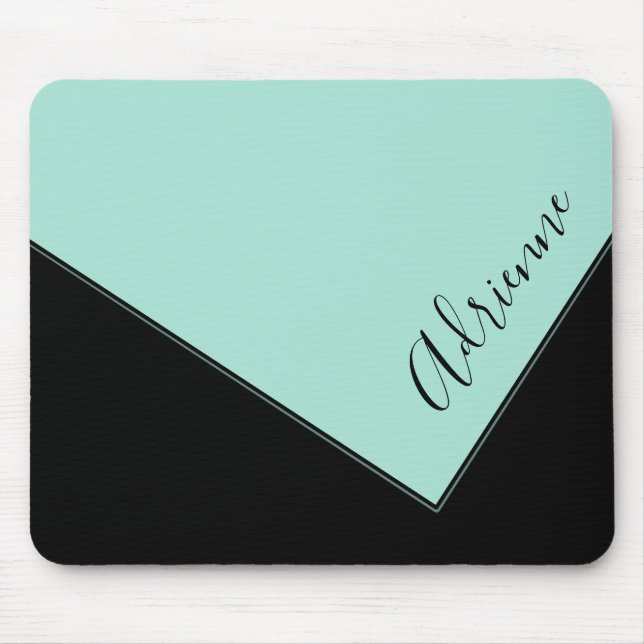 Elegantes Purse Design Personalisiertes Meeresgrün Mousepad (Vorne)