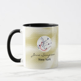 Elegantes QR-Code-Logo Goldstruktur Tasse