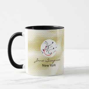 Elegantes QR-Code-Logo Goldstruktur Tasse