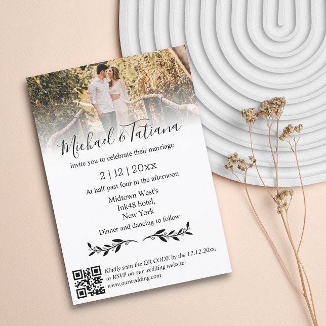 Elegantes QR-Code uAwg Hochzeit Einladung (Von Creator hochgeladen)