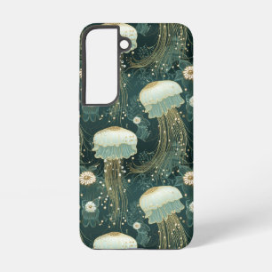 Elegantes Quallenmuster - Benutzerdefinierter Name Samsung Galaxy Hülle