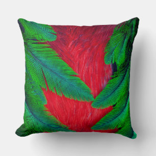 Elegantes Quetzal-Federdesign Kissen