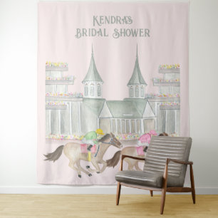 Elegantes Race Derby Party Foto Hintergrund Wandteppich