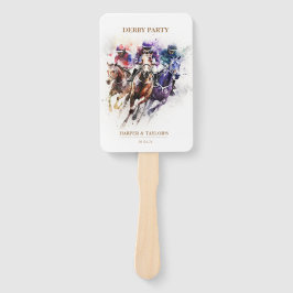 Elegantes Race Horse Derby Party Reiten Fächer