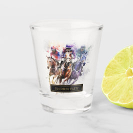 Elegantes Race Horse Derby Party Ristorante Al Pen Schnapsglas