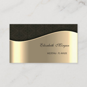 Elegantes, raffiniertes falsches Gold, schwarzer D Visitenkarte