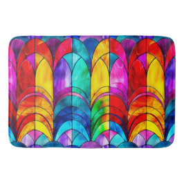 Elegantes Rainbow-gestanztes Glasmuster Badematte