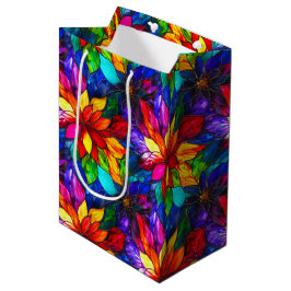 Elegantes Rainbow-gestanztes Glasmuster Mittlere Geschenktüte