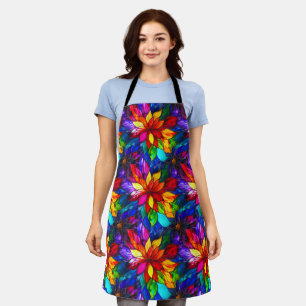 Elegantes Rainbow-gestanztes Glasmuster Schürze