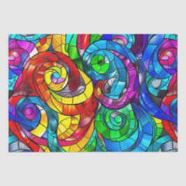 Elegantes Rainbow-gestanztes Glasmuster Seidenpapier