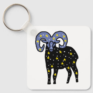 Elegantes Ram-Zodiakschlüsselanhänger – Minimales Schlüsselanhänger