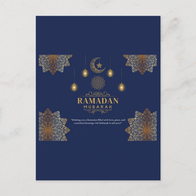 Elegantes Ramadan-Grußlicht  Postkarte (Vorderseite)