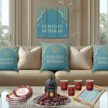 Elegantes Ramadan Mubarak-Wurfkissen
