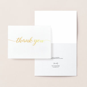 Elegantes Real Gold Foil NO Business Logo Folienkarte