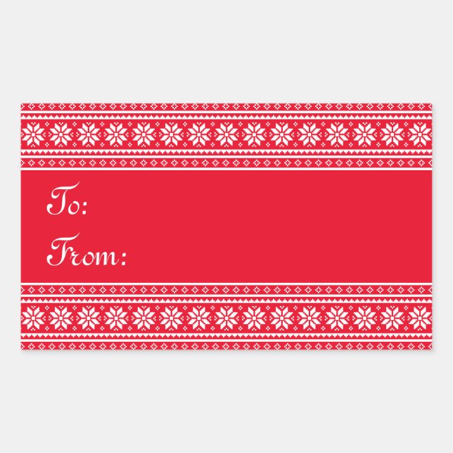 Elegantes Rechteck von zu den Rechteckiger Aufkleber (Vorderseite)