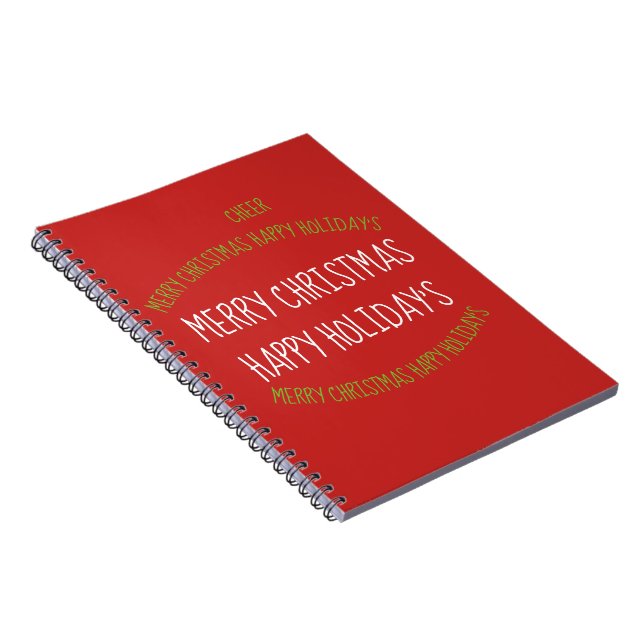 Elegantes Red Beautiful Christmas Foto Note Book Notizblock (Rechte Seite)