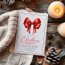 Elegantes Red Bow Christmas Party