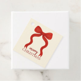 Elegantes Red Bow Christmas Party - Geschenkanhänger