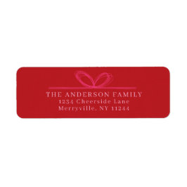 Elegantes Red Bow "Happy Holidays" Weihnachts-Foto