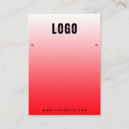 Elegantes Red & Pink Ombre Ohrringe Juwelierdispla Visitenkarte