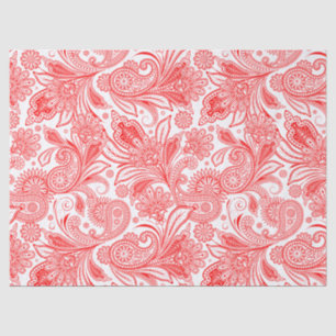 Elegantes Red Vintag Paisley Pattern Seidenpapier