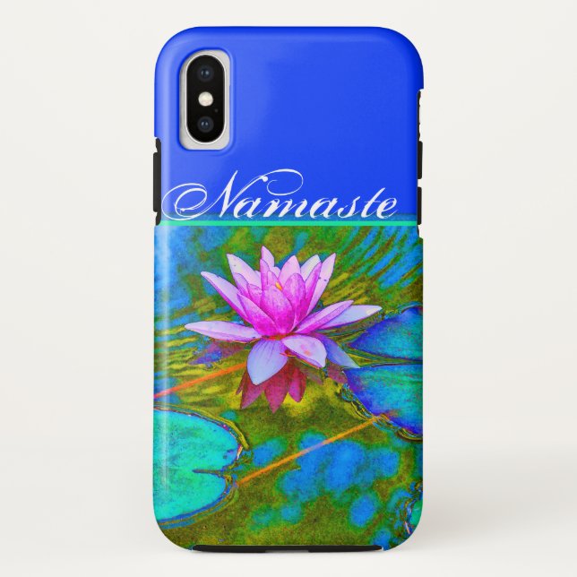 Elegantes Reflexionen Namaste Yoga Lotus Case-Mate iPhone Hülle (Rückseite)