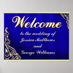 Elegantes Regal Golden Typografy Welcome Poster