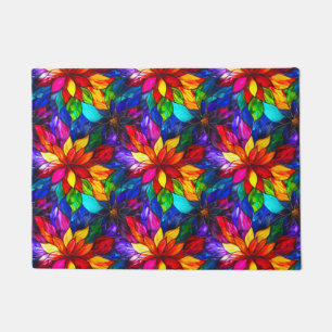 Elegantes Regenbogen-Buntglas-Muster Fußmatte