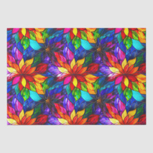 Elegantes Regenbogen-Buntglas-Muster Seidenpapier