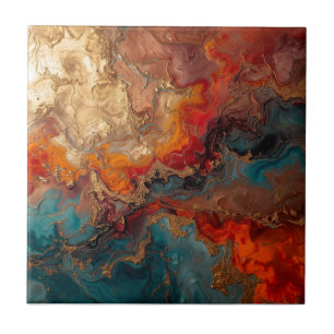 Elegantes reiches Kupfer-Patina-Metallgold Fliese