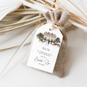 Elegantes Reiteranwesen   Hochzeit Danke Geschenkanhänger