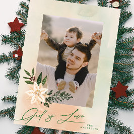 Elegantes Religiöses Frame Foto Gott ist Liebe Feiertagskarte