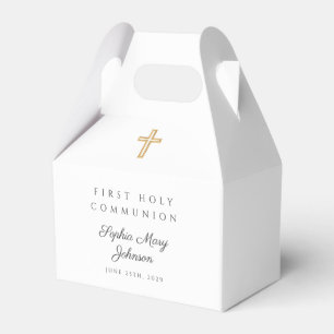 Elegantes religiöses Kreuz Erste Heilige Gemeinsch Geschenkschachtel