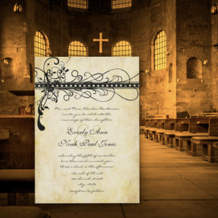 Elegantes Renaissance Mittelalter Hochzeitsfoto au Einladung
