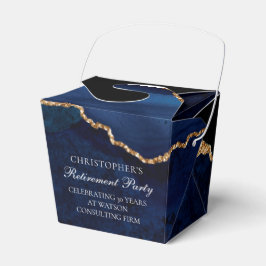 Elegantes Renten Party Navy Blue Gold Fortune Geschenkschachtel