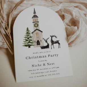 Elegantes Rentier-Weihnachtsfest für Firmenfeiern Einladung