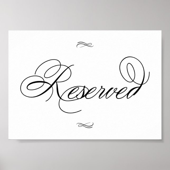 Elegantes, reserviertes, schwarzes Skript | Horizo Poster (Vorne)