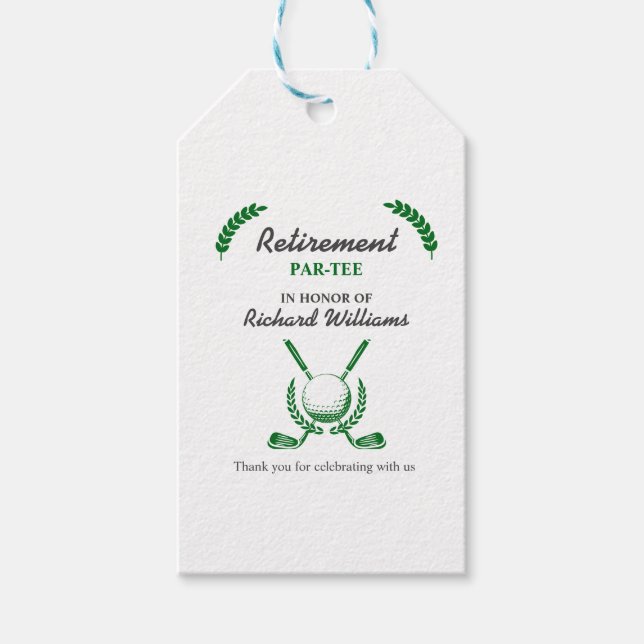 Elegantes Resort Golf Club Themenhotel Party Geschenkanhänger (Vorderseite)