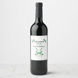 Elegantes Resort Golf Club Themenhotel Party Weinetikett