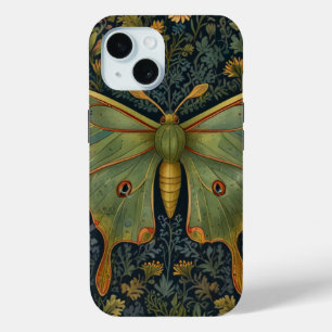 Elegantes Retro boho Luna moth botanisch Case-Mate iPhone Hülle