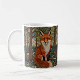 Elegantes Retro-boho rotes Foxenwaldtier Kaffeetasse