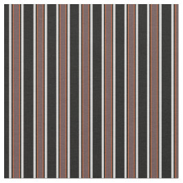 Elegantes Retro-Schwarz-Bordeaux-Strip-Muster Stoff