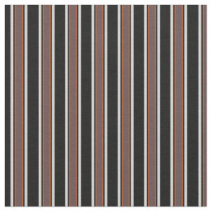 Elegantes Retro-Schwarz-Bordeaux-Strip-Muster Stoff