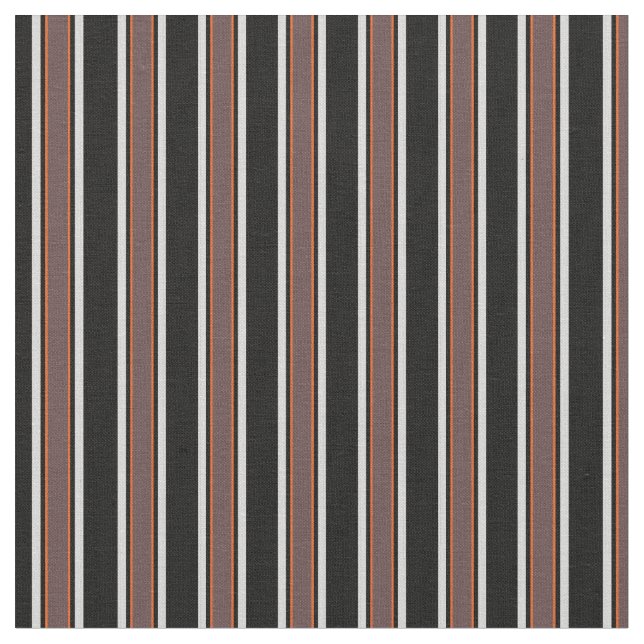 Elegantes Retro-Schwarz-Bordeaux-Strip-Muster Stoff (Nahaufnahme)